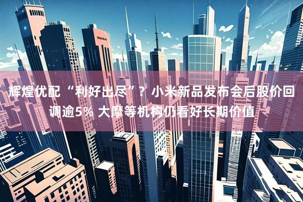 辉煌优配 “利好出尽”？小米新品发布会后股价回调逾5% 大摩等机构仍看好长期价值